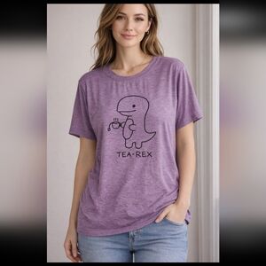 Tea-Rex Graphic Tee 🦖☕ Super Soft Purple | Cute + Comfy Everyday Fit